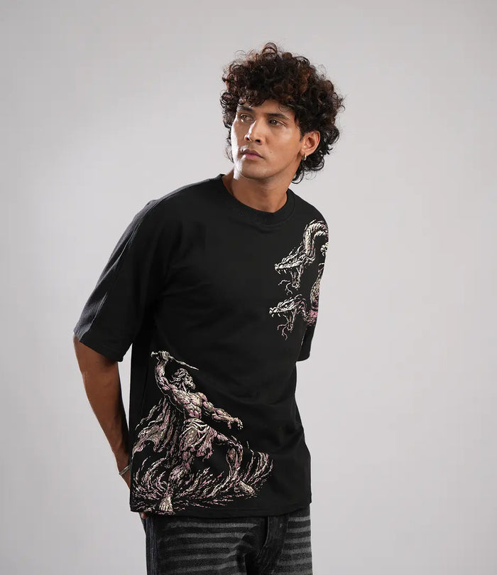 Hydra vs. Hercules | Solid Black T-Shirt